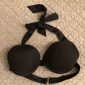 Black push up swim top